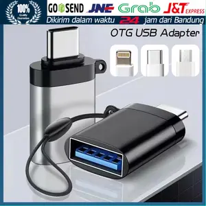 Konverter OTG phone Lightning To Usb 3.0 Converter Adapter Transfer Connector Mouse Keyboard Flash Disk / Sambungan OTG Usb 3.0 To Type-C Micro / OTG Type-C To Usb 3.0 Adapter