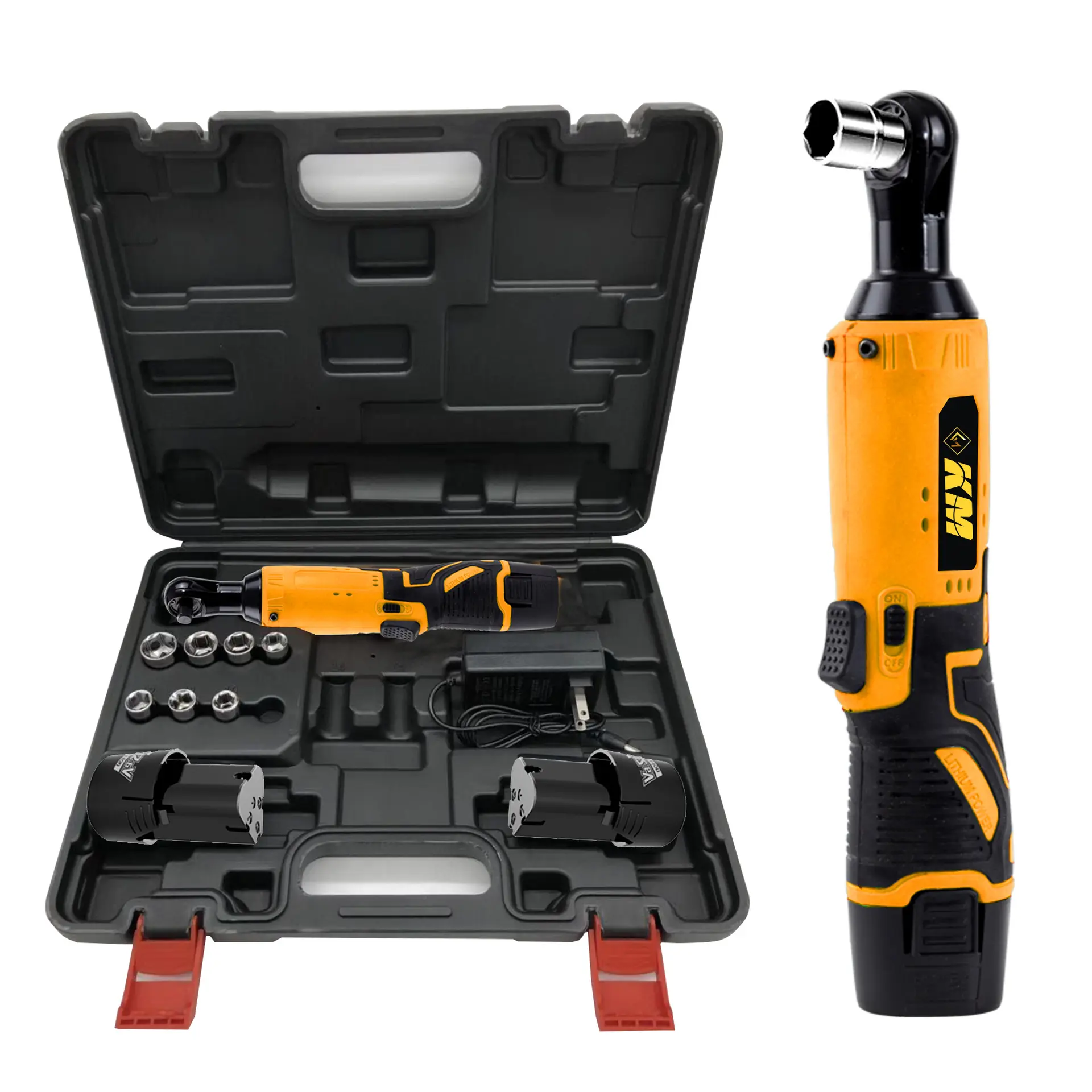 Rechargeable Wrench 90 Degree Right Angle Truss Stage Electric Ratchet Wrench 12v18v Lithium Electric Ratchet Wrench