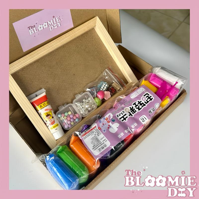 Combo Khung ảnh + Đất Sét Tự Khô Bloomie 12/24/36 Màu An Toàn Nặn Hình Cao Cấp Siêu Nhẹ Làm Trang Trí Bàn Học - DIY