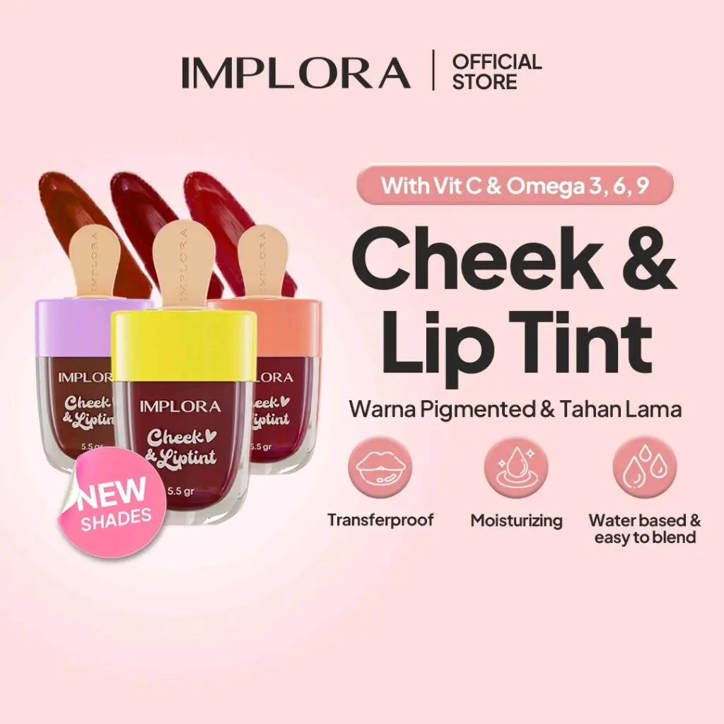 Implora Cheek & Lip tint Ringan Tahan Lama Cocok Untuk Ombre