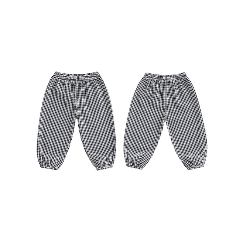 Kids Girls Boys Jogger Pants Loose Plaid Print Elastic Waist Trousers Casual Bottoms for Toddler Newborn Infant 1