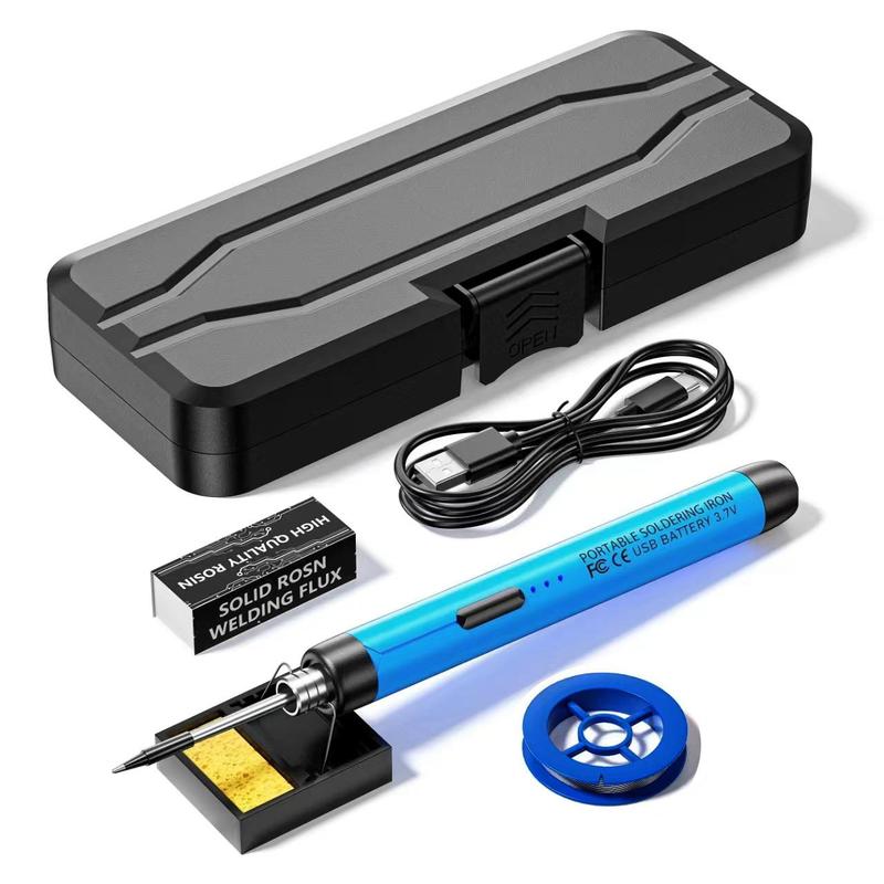 USB Soldering Iron Set, Adjustable Temperature Modern Design Soldering Iron with USB Charging Cable, Portable Soldering Equipment with Storage Box, Work Equipment for Men 3