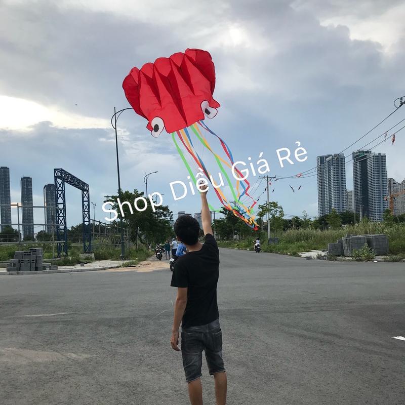 [MUA 1 ĐƯỢC 2] Diều khí động học bạch tuột 5,5 mét - TẶNG 150 mét dây + túi đựng (diều 3D, diều giá rẻ, diều đẹp, diều trẻ em,diều 3d, diều thả, diều rainbow, diều cá 7 đuôi, diều cá)