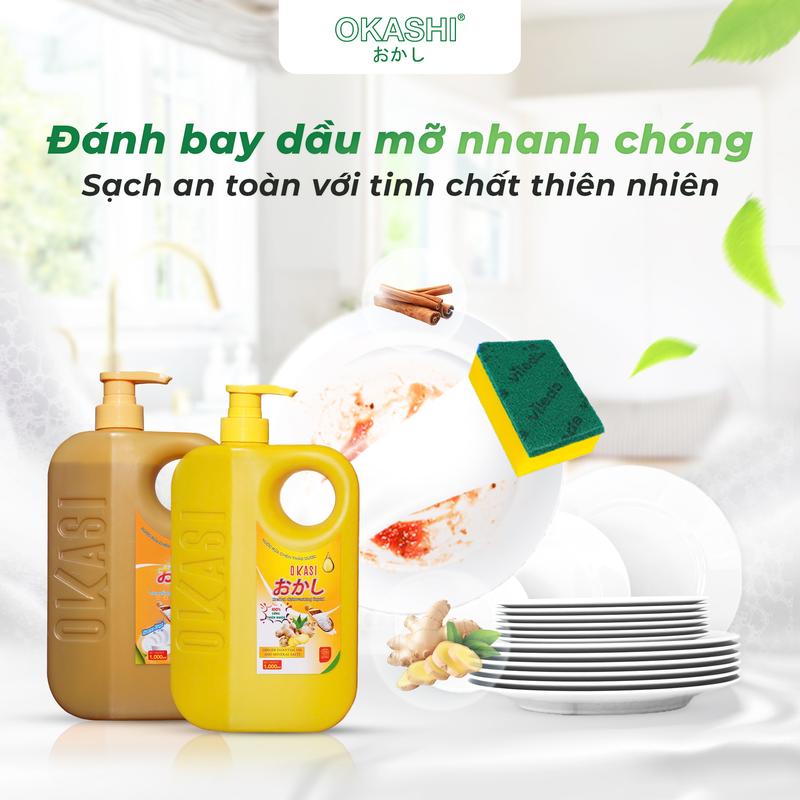   KLS  Combo 3 nước rửa chén thảo dược Tinh Dầu Quế & Muối Khoáng Làm Sạch dầu mỡ bám trên bề mặt... An toàn cho da nhạy cảm 