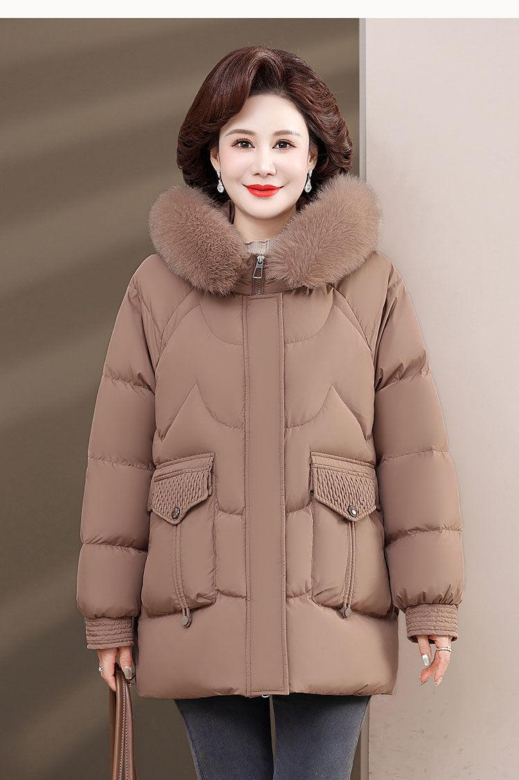 Product Introduction of Áo Khoác Mùa Đông, Dành Cho Phụ Nữ Trung Niên, Lót Lông Cừu, Dày Dặn, Áo Khoác Độn Bông, 40 Đến 50 Tuổi, Phong Cách Phương Tây, Áo Khoác Độn Bông Xuống Top Women Jacket 26
