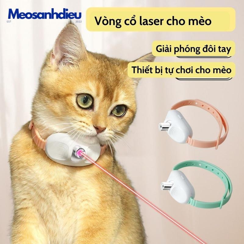 Đèn Laze Tự Chơi Cho Chó Mèo, đồ Chơi Vòng đeo Cổ Gắn đèn Cho Mèo
