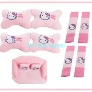Bantal Mobil Universal Bantal HK Hello Kitty interior mobil 9 pcs