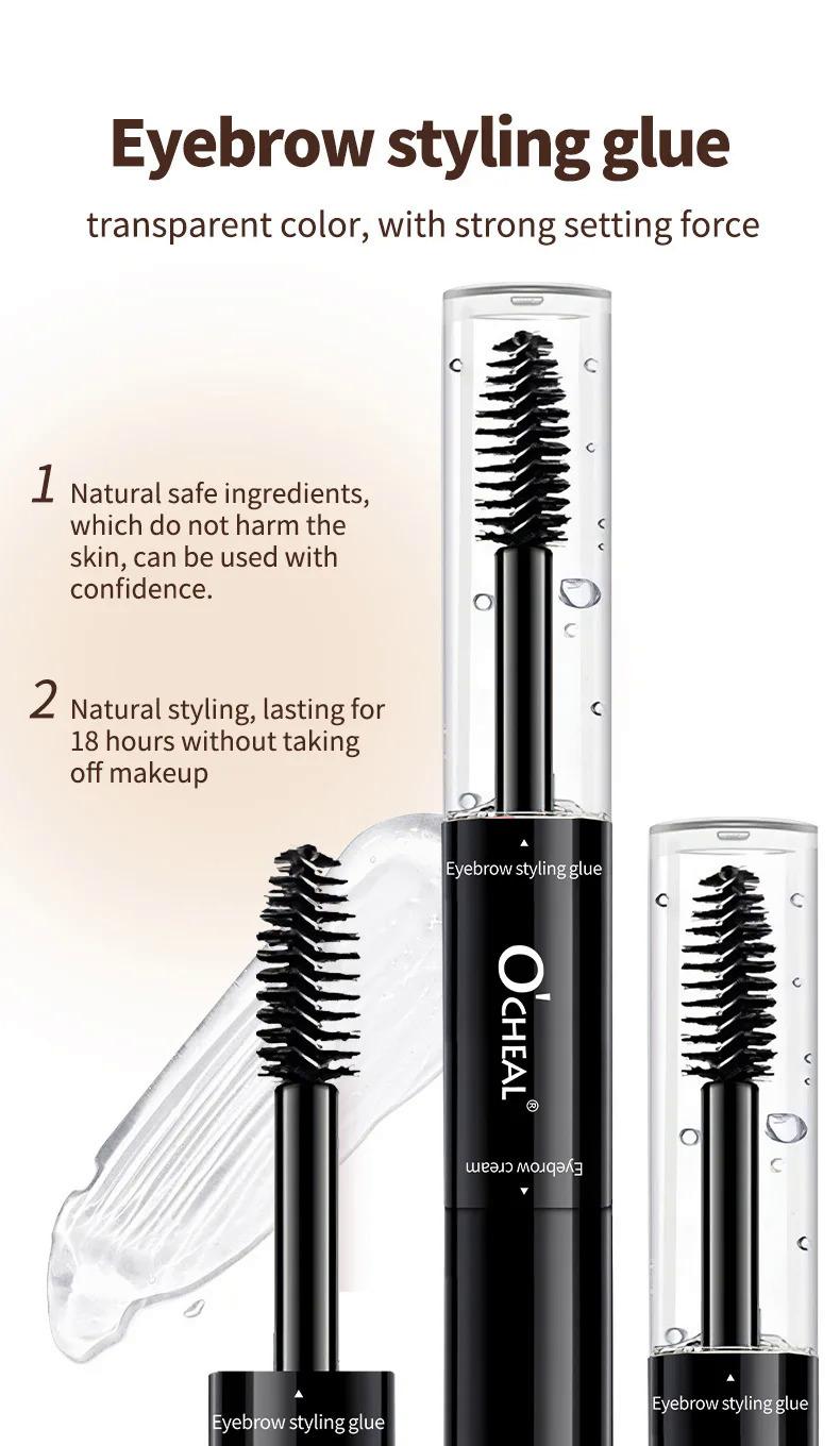 Product Introduction of Double-Headed Dyed Eyebrow Long-Lasting Setting Liquid Not Smudge Waterproof and Sweat-Proof Eyebrow Cream Makeup Cosmetic 6