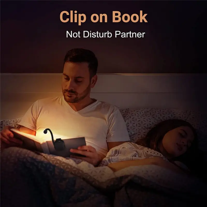 Portable Bookmark Light, Rechargeable LED Reading Light, Clip-on Night  Light, Bed Reading Eye Protective Light, Book Lights, Cozy Lighting, Reading Concentration Lamp, Lights Bedroom, Lighting 5