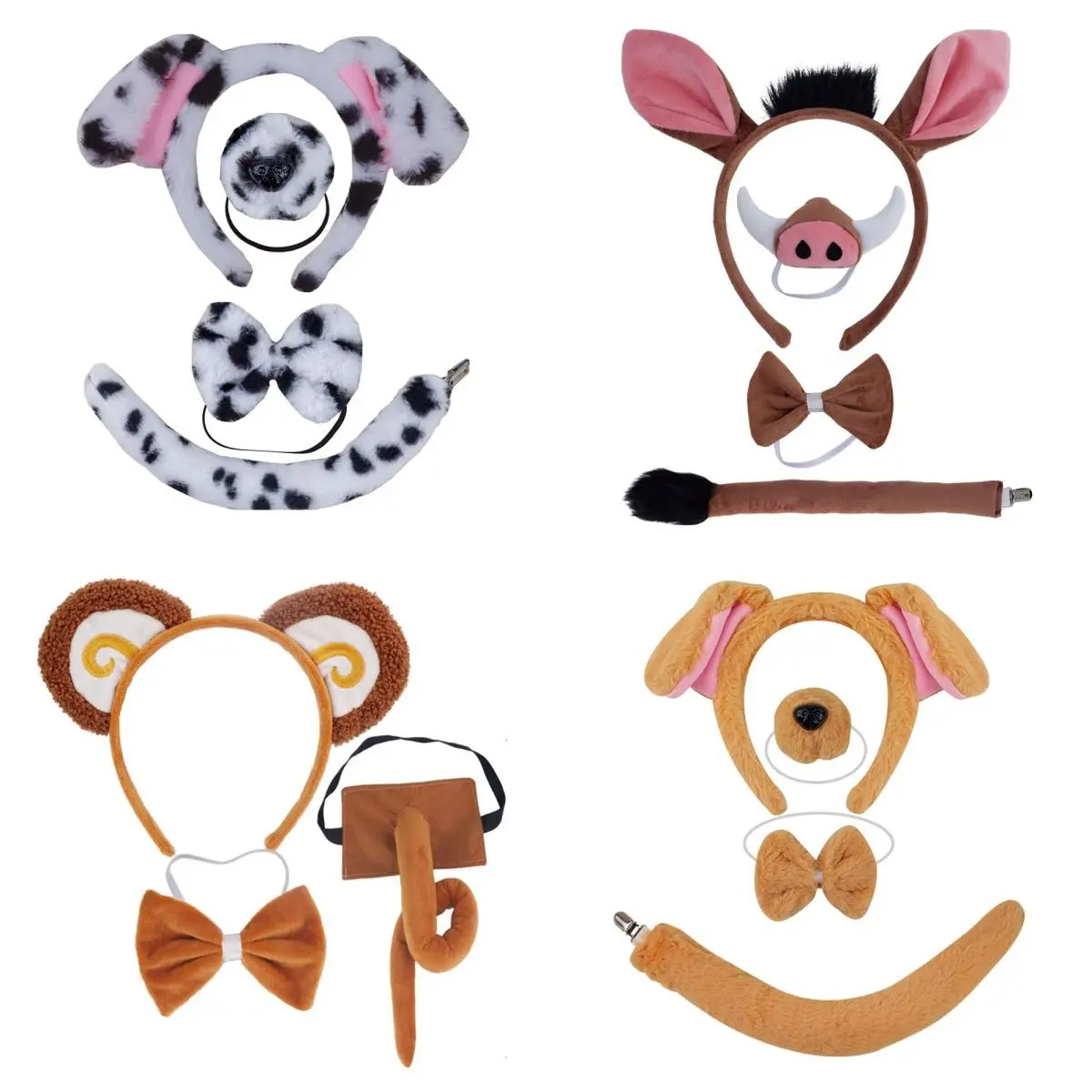 Bộ Tai và Đuôi Động Vật, Chủ Đề Halloween Vui Nhộn Thích Hợp Hóa Trang, Trang Phục Hóa Trang Chó và Lợn, Đạo Cụ Cho Trẻ Em và Người Lớn, Lý Tưởng Cho Ngày Lễ