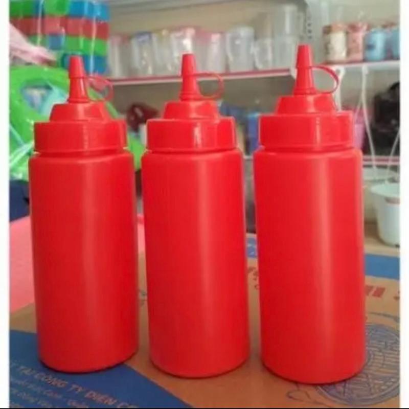 Chai nhựa tròn đựng sốt các loại cỡ nhựa việt nhật giao màu ngẫu nhiên