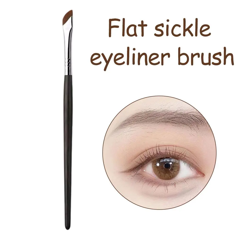1PCS Upgraded Blade Eyeliner Pen Lying Silkworm Each Brush Ultra-thin Fine Angle Flat Eyebrow Brush Place Precise Detail Brush At The Bottom