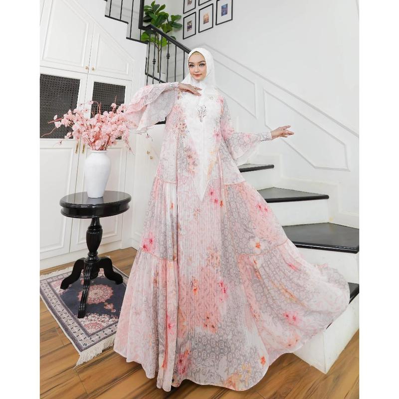 Sarimbit Keluarga PERMATA RAYA by Eldeena Syari - Couple Family Lebaran REALPIC terbaru Muslim Gamis Baju Pasangan Wanita Dress 7