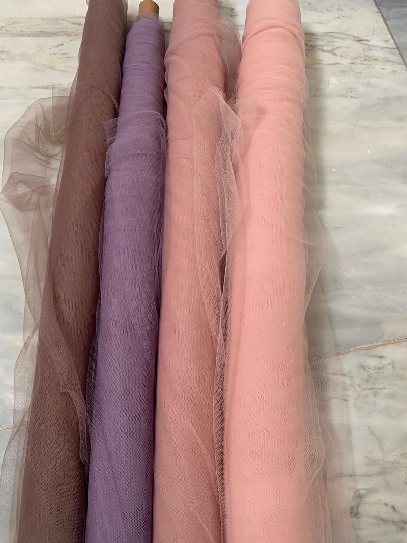 Product Introduction of Bahan Kain Soft Tile Tule Tulle Polos Premium Jaring Kelambu Warna Rosegold Sky Blue Sage Green Hitam Hijau 8