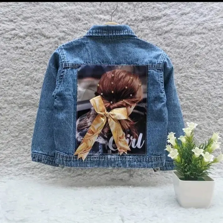 JAKET JEANS ANAK MOTIF 3D USIA 1-10 TAHUN Perempuan 1