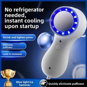 Ice Hammer with Turn-offable Blue Light for Blue Light Use hair curler portable White