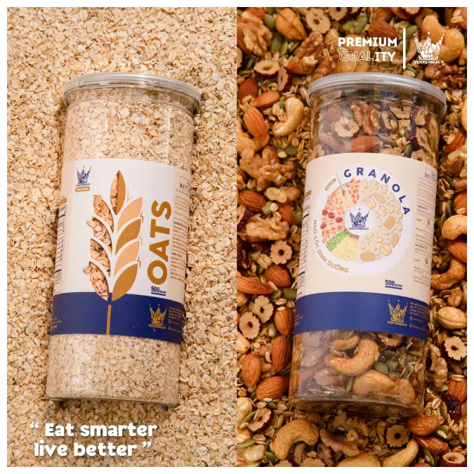 vuayenmach combo 2 sản phẩm hạt dinh dưỡng tiết kiệm, healthy eatclean