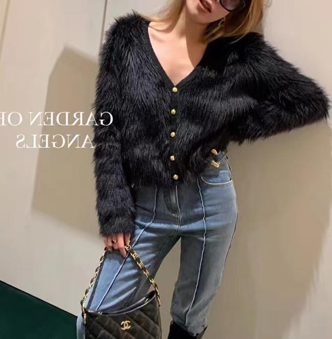 Product Introduction of Korean Style Pink Sweater Jacket Mohair Knitwear Loose Knit Cardigan croptop Knitted Sweater 16