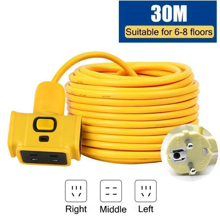 【COD,Kirim Sekarang】 Kabel Listrik Gulungan Roll Dengan Saklar 30/20/10/5/3 Meter Sambungan Listrik Kabel Roll Kontra Arde Kabel Ekstensi Extension Cord Mendukung Kendaraan Listrik, Kabel Sambungan Multi Fungsi /Colokan Kabel Listrik /,Steker Kabel 8