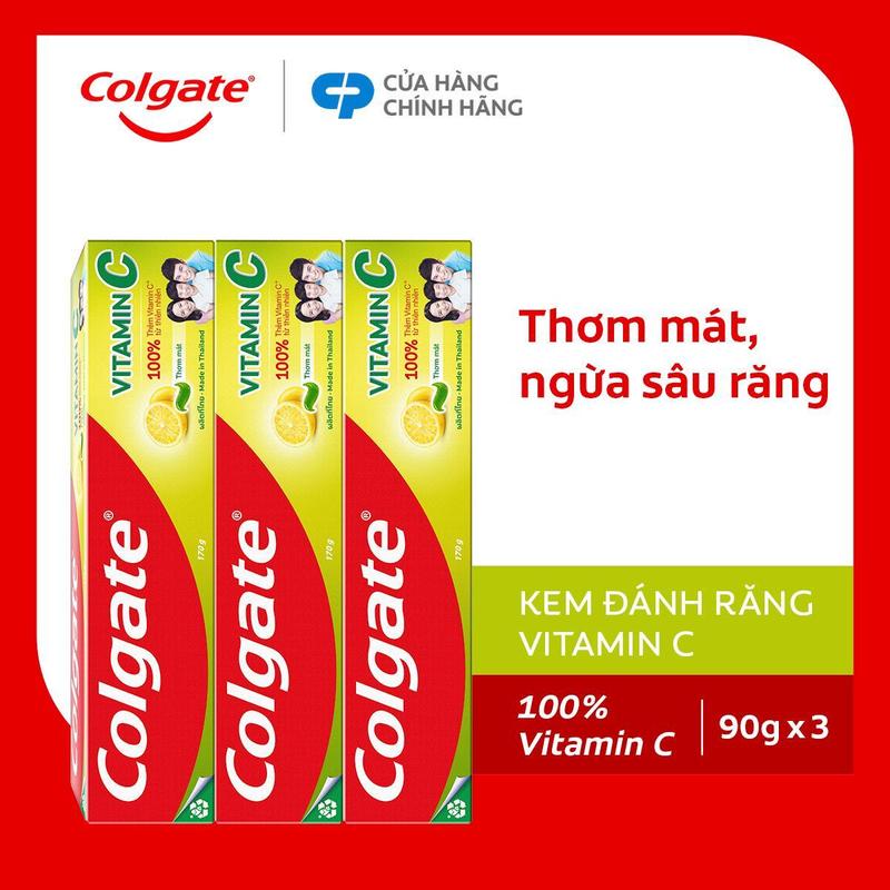  Kem đánh răng Colgate Vitamin C thơm mát 90g 