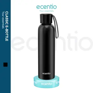 NEW ecentio matte finish bottle body 615 ml aluminum bottle Black Aluminium Cangkir Hitam Kitchenware Water