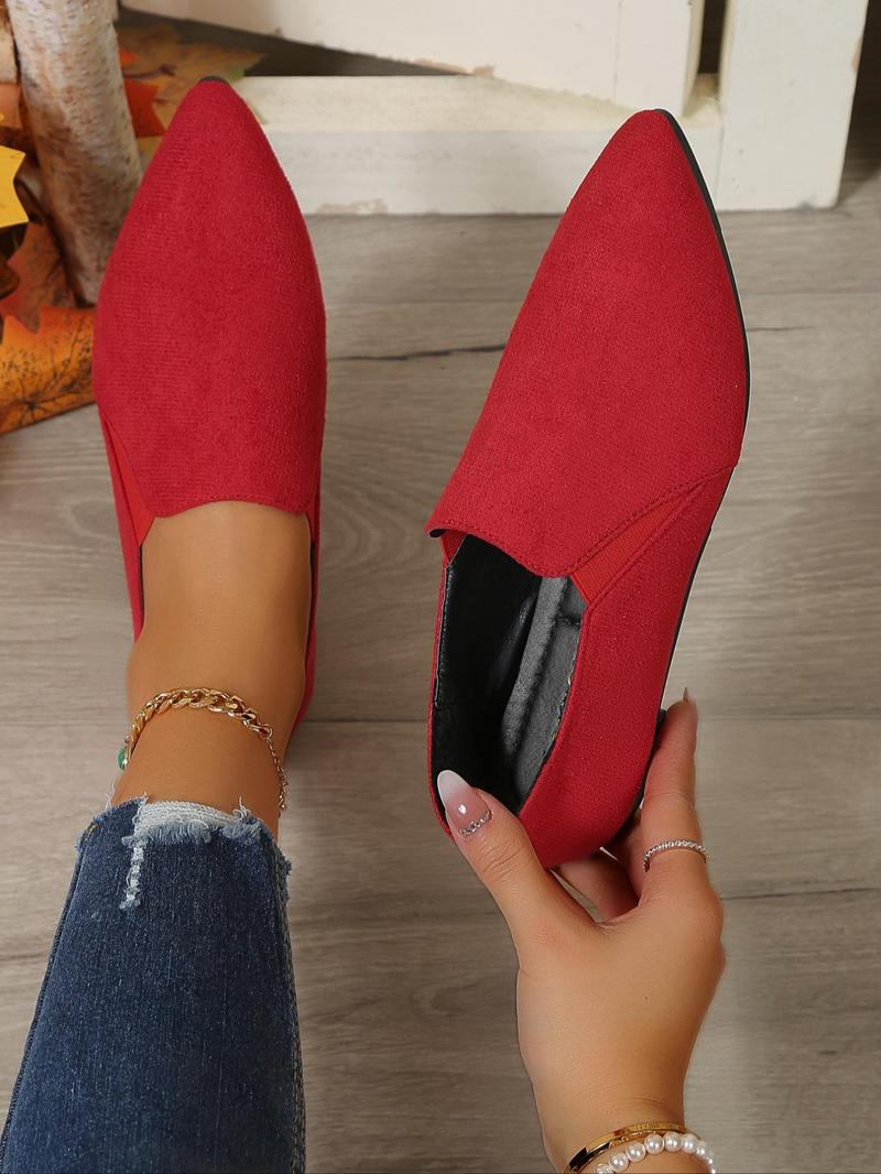 Product Introduction of Women's Fashionable Slip on Flats, 1 Pair Casual Comfortable Pointed Toe Flat Shoes for Daily Wear, Basic Lightweight Shoes for Outdoor, Perfect for Women and Party Wear 10
