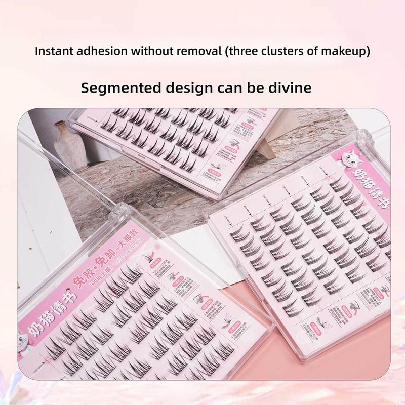 Product Introduction of Milk Cat Love Letter Series Fake Eyelashes Glue-Free Individual Single Tuft Eyelashes DIY Eyelash Extension Tool 21