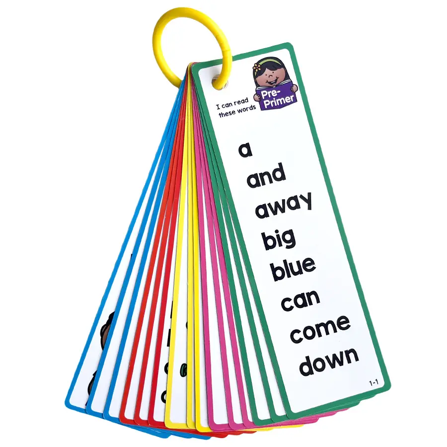 English Word Card Flash Card 16 High Frequency Words Study Card Children's Educational Toys School Training Teaching Aids