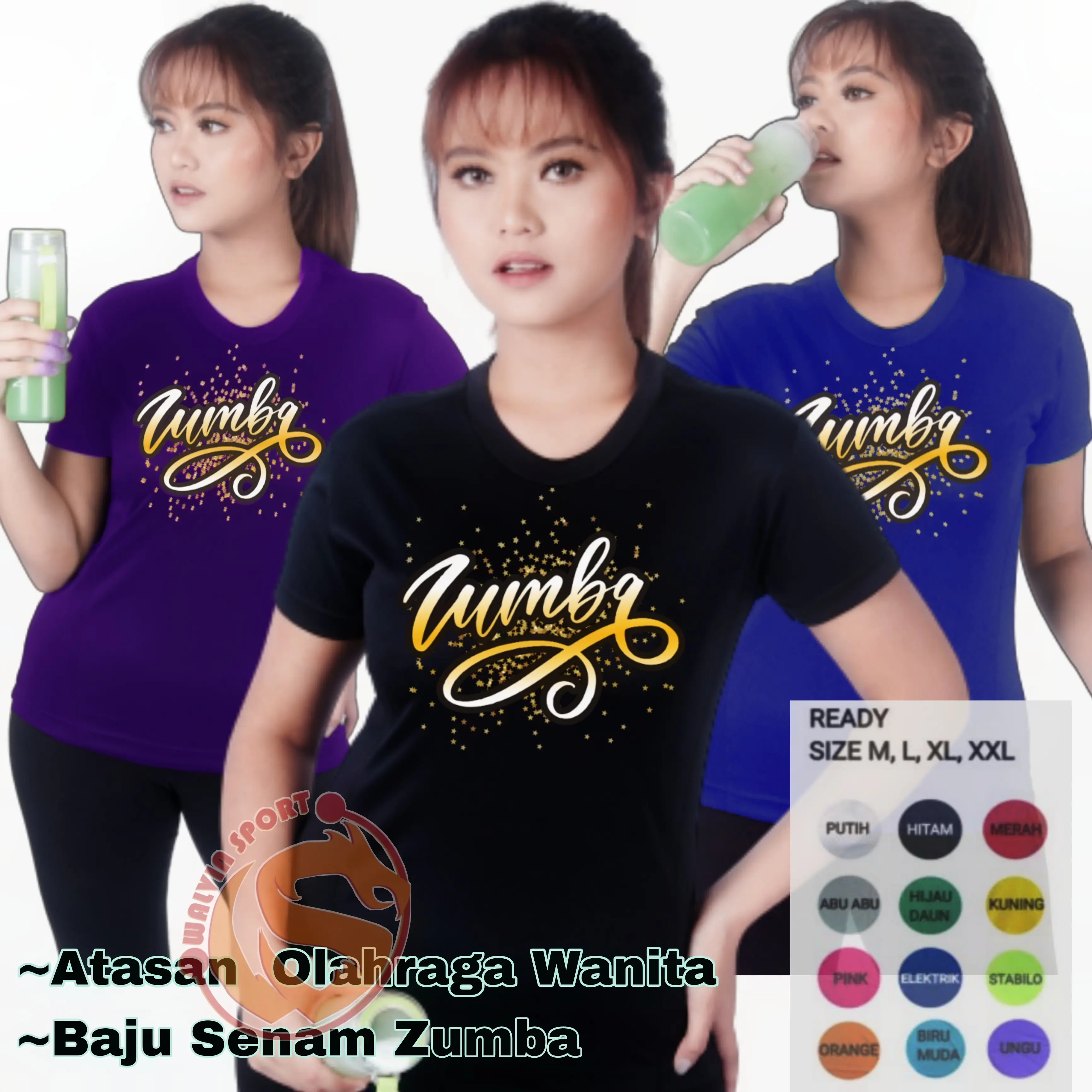 Baju Senam Olahraga Senam Zumba Aerobik Fitness Wanita