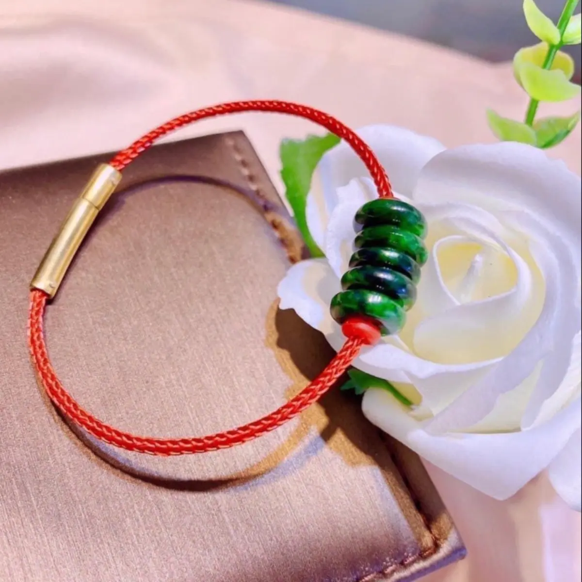 Vòng tay ngũ điếu cẩm thạch dây kẽm Phụ Kiện