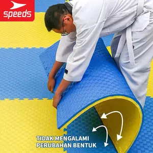 SPEEDS Karpet Latihan Taekwondo 103x103x3cm-Matras Anti-Selip untuk Pertandingan dan Latihan 034-1