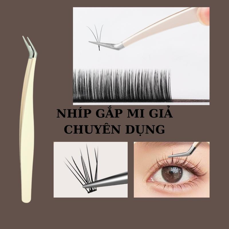  Nhíp chuyên dụng gắn mi giả cao cấp Michaen kèm hộp đựng 