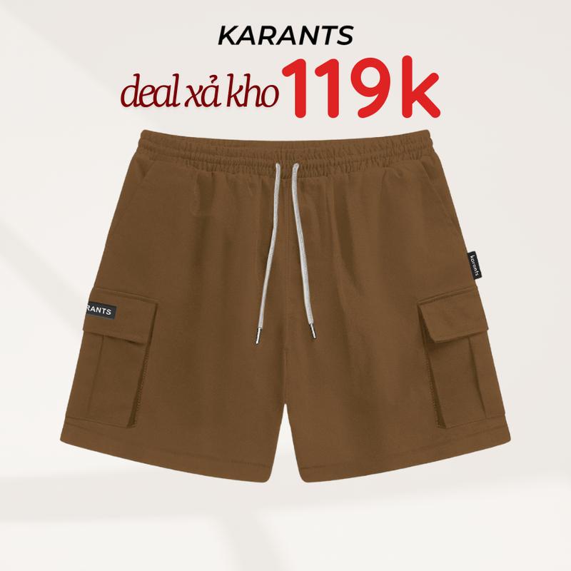 [Xả kho] Quần Short Unisex Cargo Nam Nữ Karants Quần Đùi Local Brand Túi Hộp - KQ03