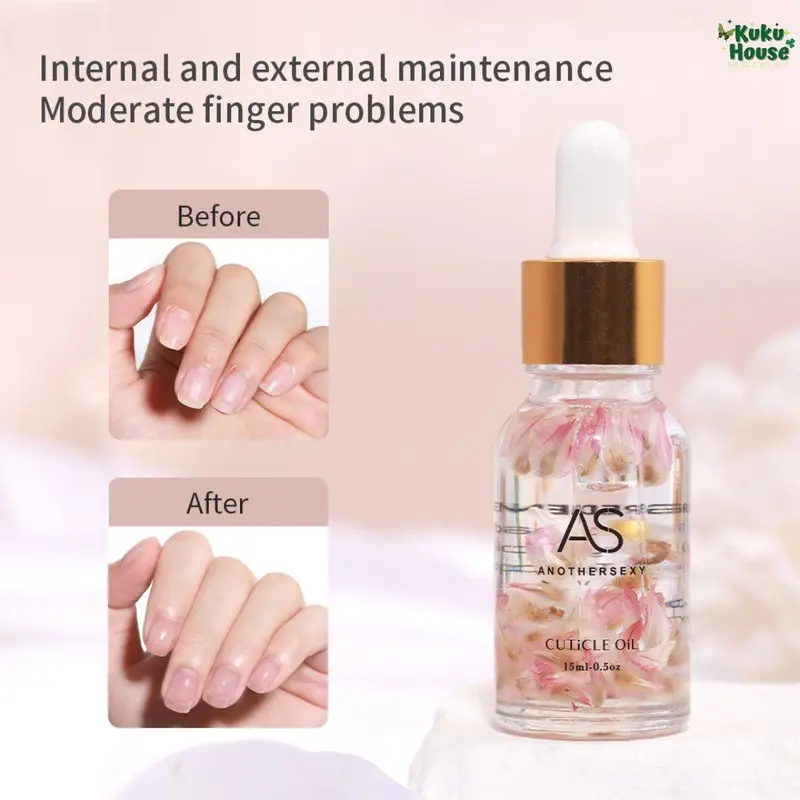 AS Dried Flower Cuticle Oil 15ML Minyak Kutikula Bunga Lavender Sakura Nutrisi Kuku 1