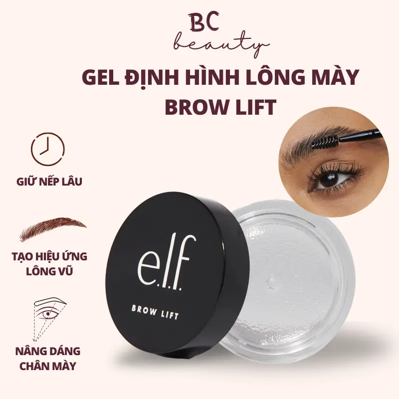 Gel Định Hình Lông Mày E.l.f Brow Lift | Cố Định, Vào Nếp, Giữ Dáng Chân Mày Cả Ngày Dài (Hũ 8.8g) Cosmetic Mỹ Phẩm