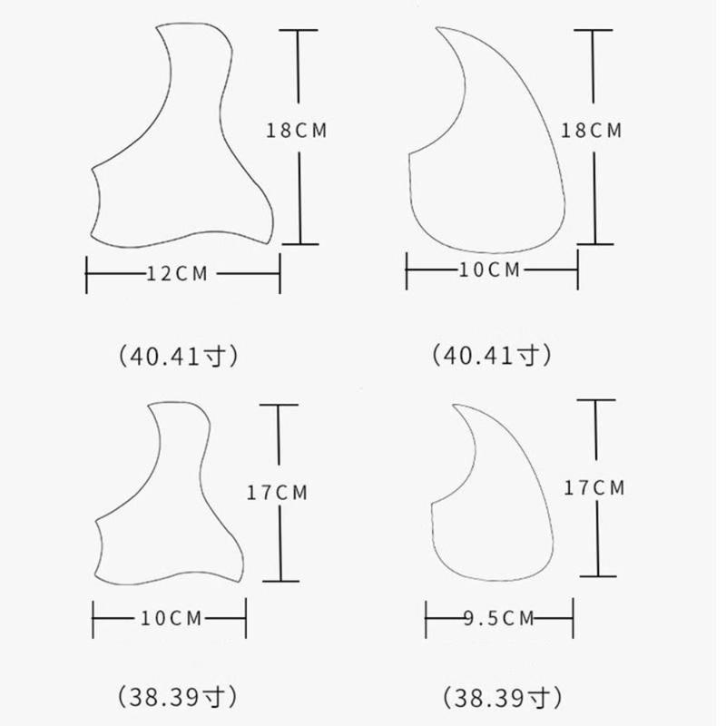 TOYS URS Acoustic Guitar Pickguard ABS Transparent Guitar Guard Water-shaped Bird-shaped Transparent Acoustic Guitar Pickguard Black Anti-scratch Anti-Scratch Classical Guard Plate Guard Plate Parts 2