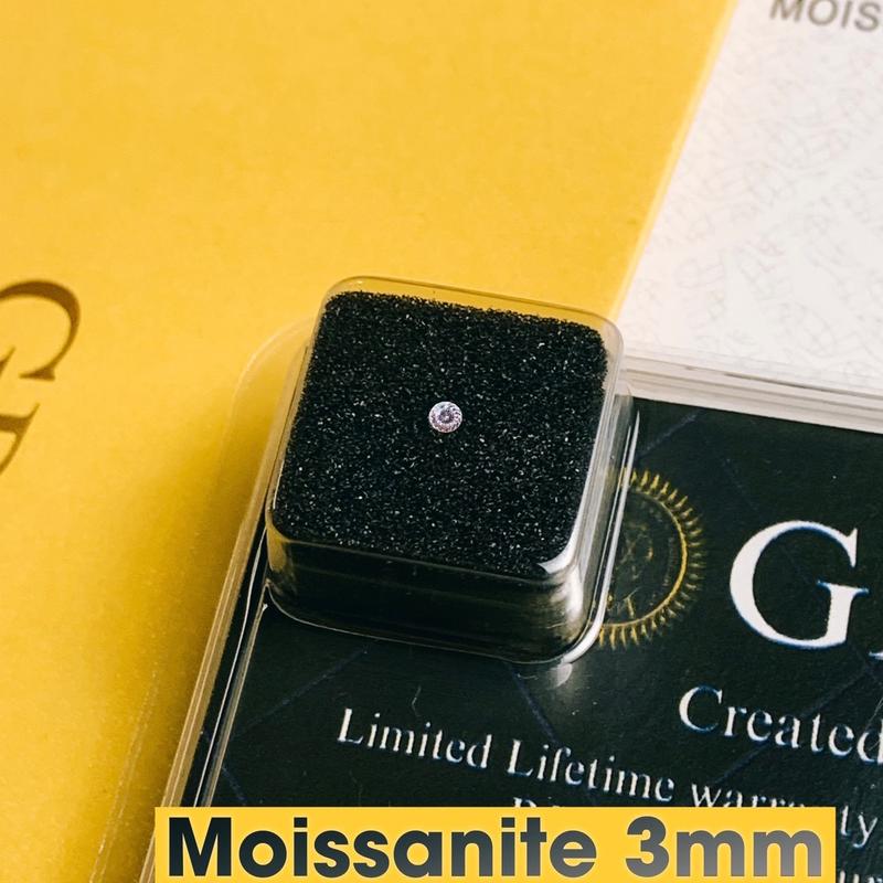 1 Viên Đá đá đính răng Moissanite 3ly nước D Fl có hộp Voi