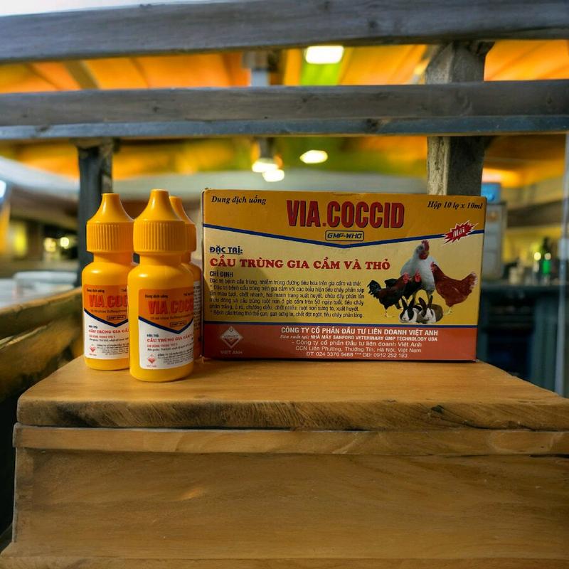 10 lọ VIA.COCCID VIAVET 10ml đặc trị CẦU TRÙNG GIA CẦM và THỎ 1