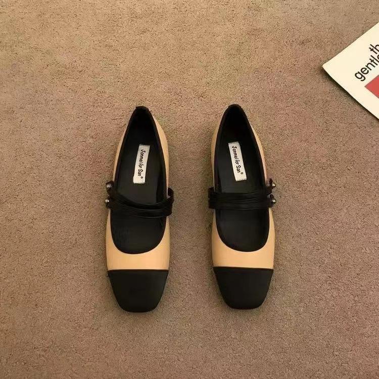 Product Introduction of Shoes Woman Flats Casual Female Sneakers Shallow Mouth Autumn Square Toe Dress Summer Fall New Rubber Lace-Up Mary Janes Basic S 6
