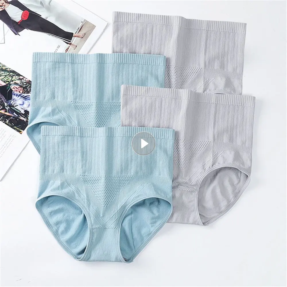 New Arrival Seamless High Waist Abdominal Panties Women's Seamless High Waist Honeycomb Panties Women's Cotton Crotch Large Size Women's Briefs Lingerie Womenswear