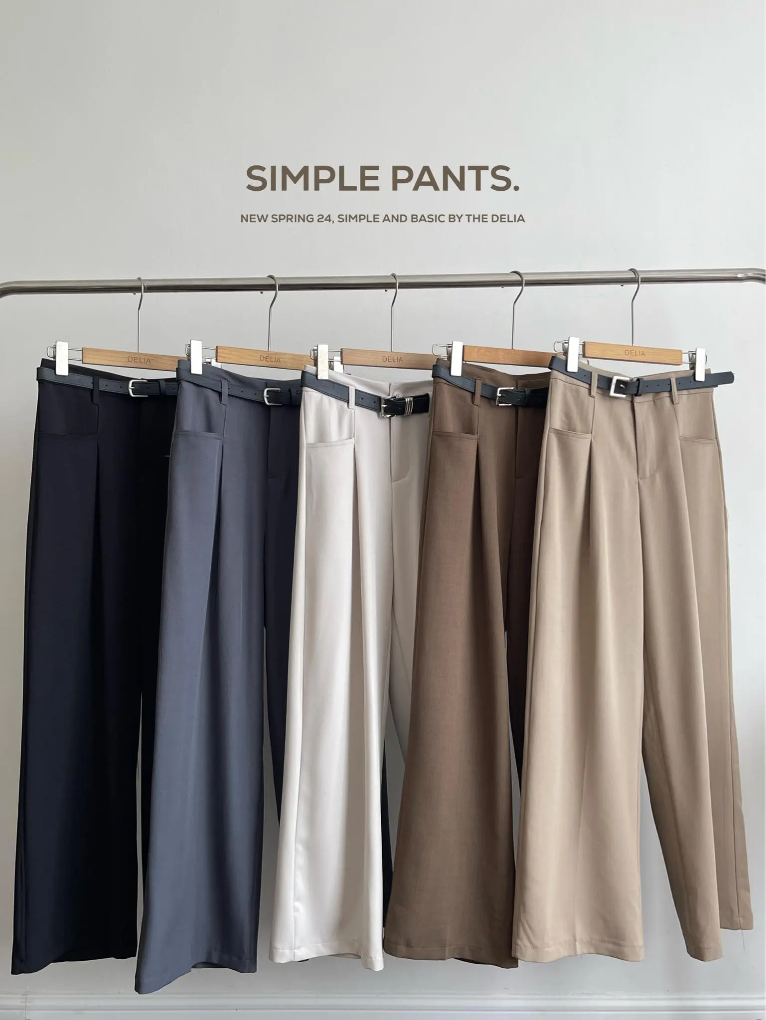 9910 QUẦN VẢI SUÔNG DÁNG DÀI KÈM BELT HAI TÚI NGANG