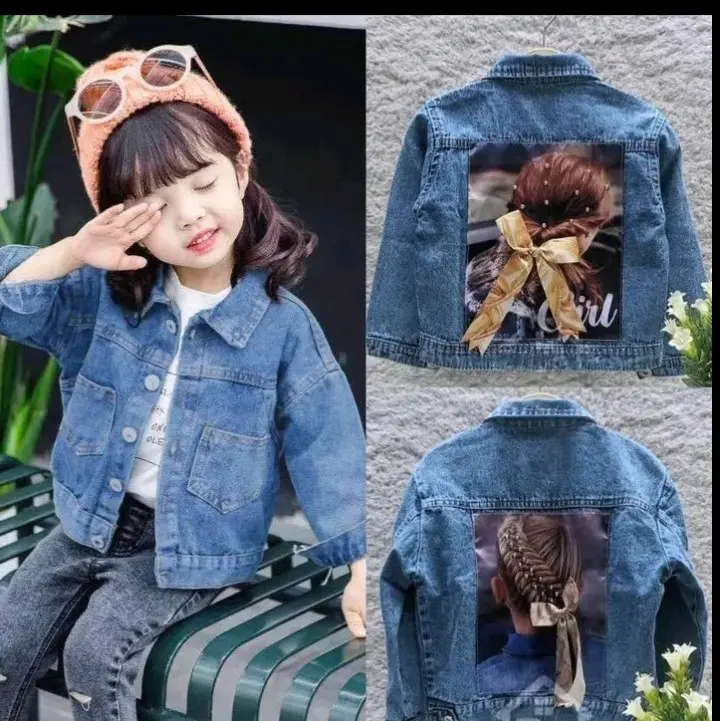 JAKET JEANS ANAK MOTIF 3D USIA 1-10 TAHUN Perempuan 0