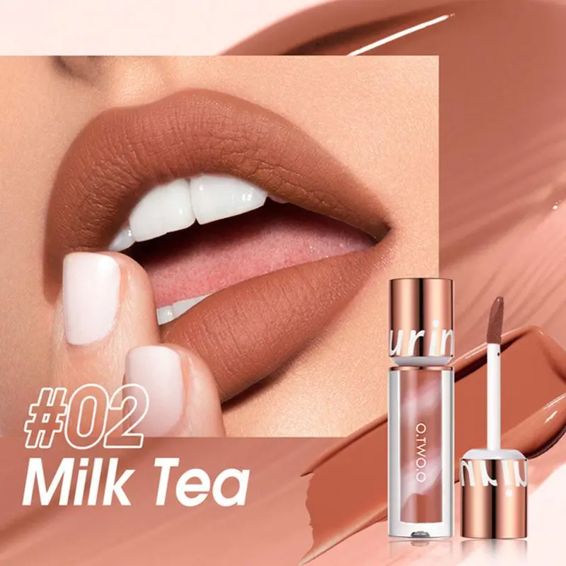 【Harga promosi waktu terbatas!】O.TWO.O Lip Tint Matte Tetap Lolepop Lipstik Lipgloss Tahan Lama X6R0 6