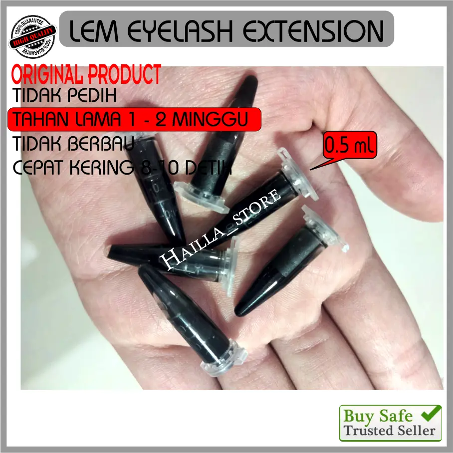 Lem Bulumata Tanam Eyelash Extension Glue 0,5 ml Tahan lama 2-4 Minggu Tidak Perih Bagus bulumata