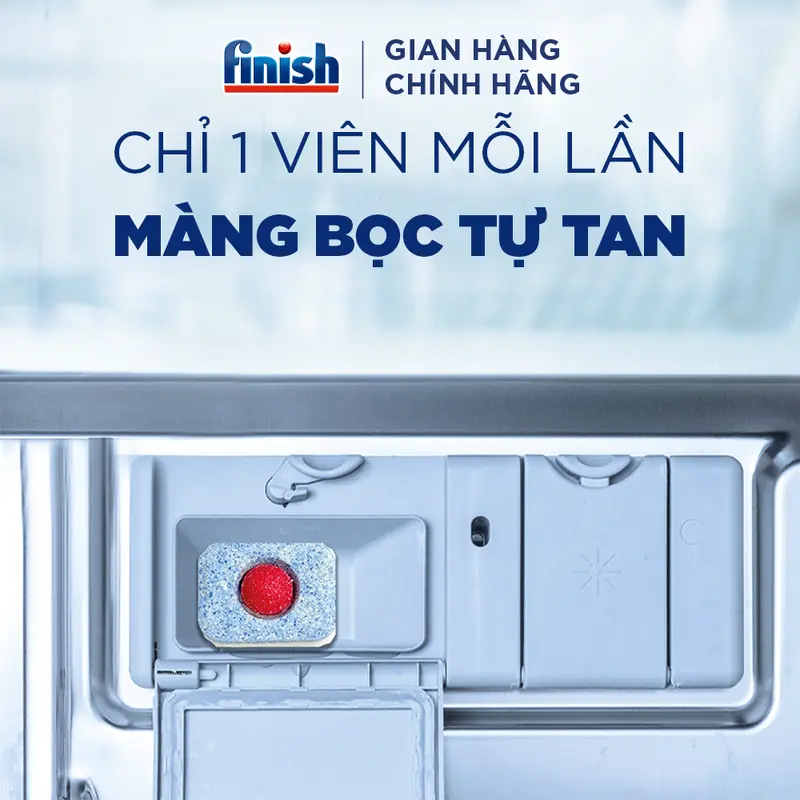 Viên Rửa Chén Bát Hương Chanh Finish Powerball Power Essential Lemon Sparkle - Dạng Thùng 100 viên siêu tiết kiệm 8