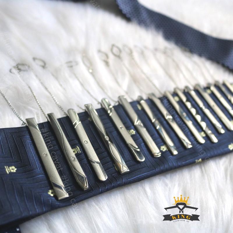 Kẹp cà vạt KING Kẹp caravat nam chất hợp kim loại trắng sáng bền sang trọng nhiều mẫu mã đẹp giá rẻ