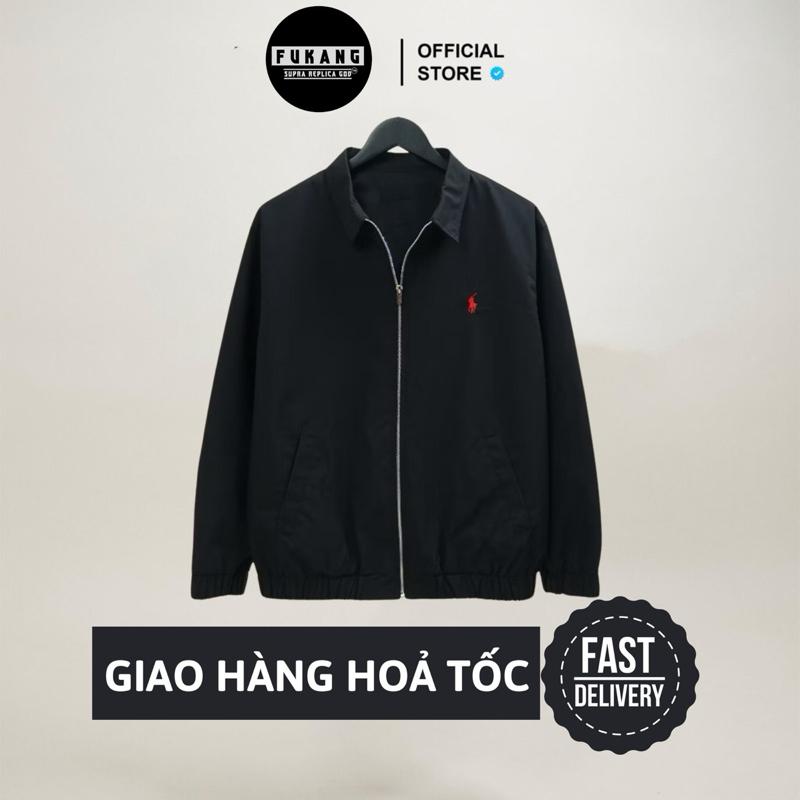 [DEAL SỐC GIẢM 50K] Áo Khoác Jacket Vải Dù Ngựa Thêu 2 Lớp Dày Zip Jacket Có Túi Trong Dây Kéo Thẳng Form Châu Âu Oversize