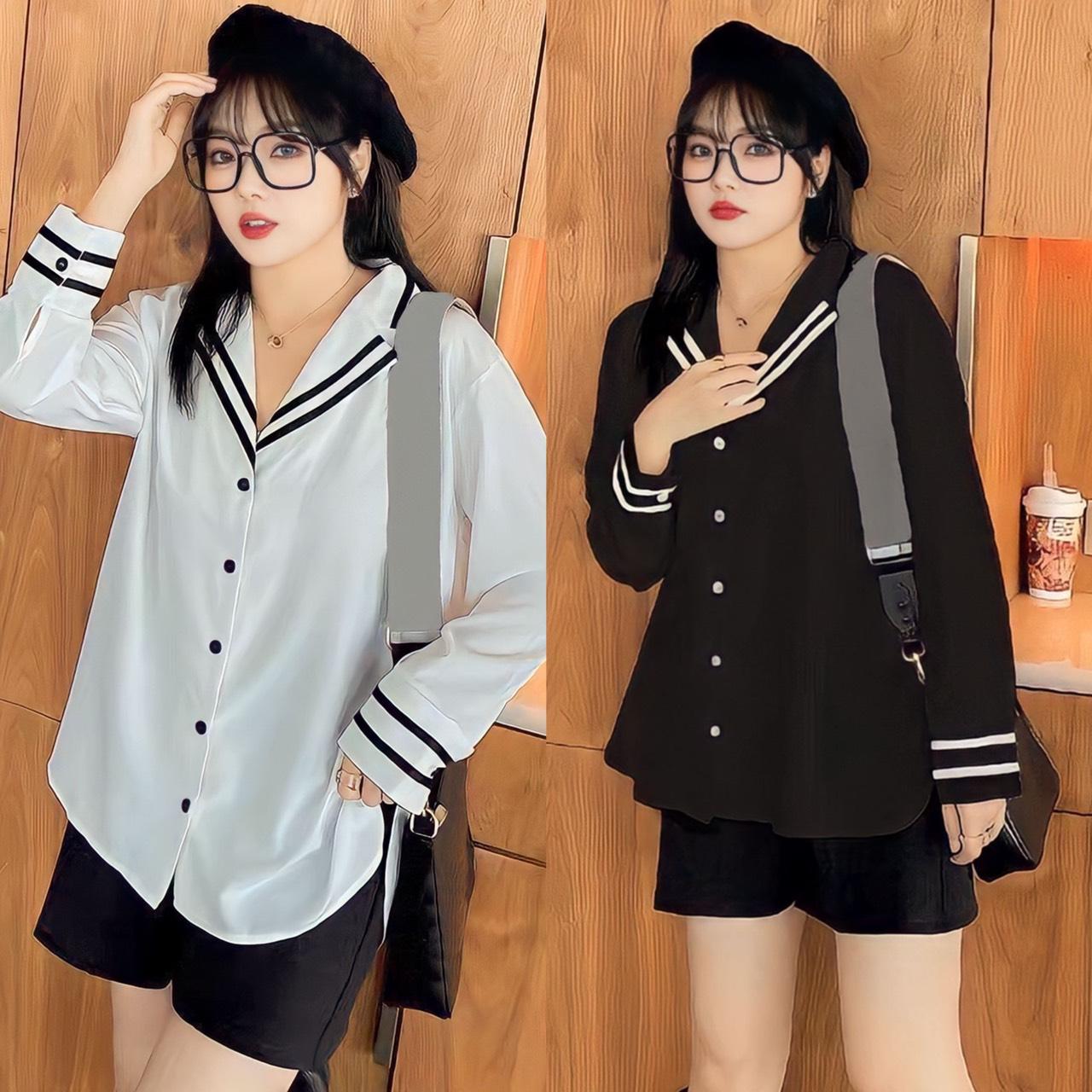 Thời Trang Bigsize Áo Sơ Mi Vải Lụa 50 - 100Kg Thanh Lịch Top Nữ Cotton Women - B.1200