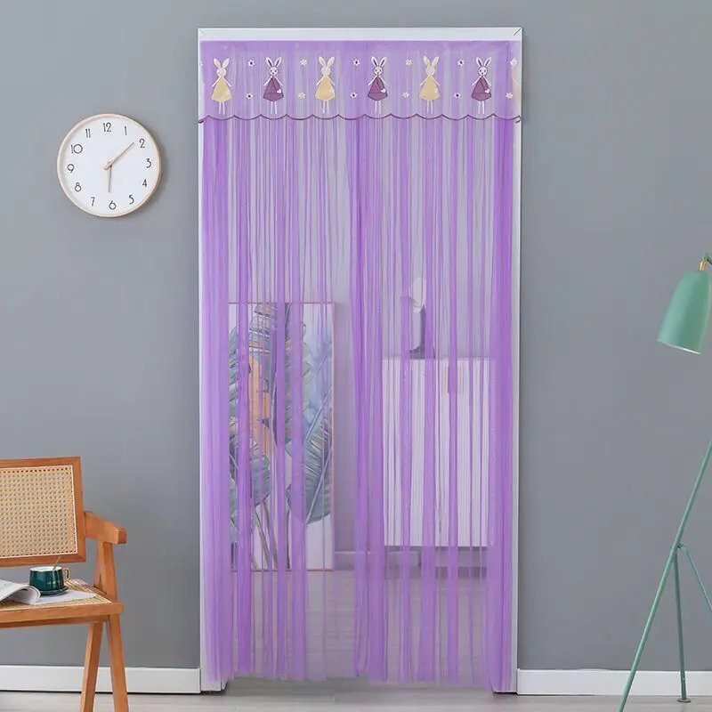Rèm cửa ren chống muỗi, gia dụng, không đục lỗ, cho mùa hè, rèm ngăn, thích hợp cho nhà bếp và phòng ngủ, rèm trang trí, sợi chống muỗi bay, rèm cửa