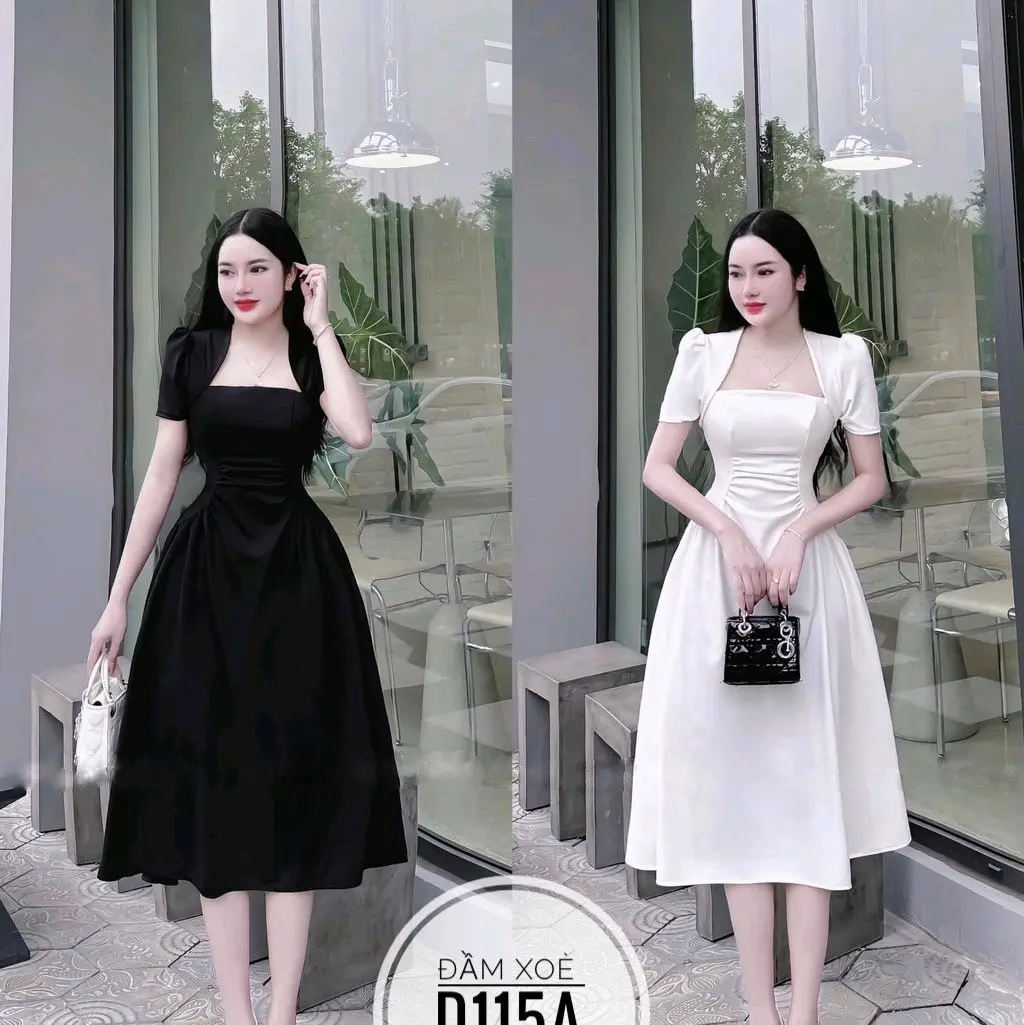 Bigsize 50-90kg - Đầm xòe 2 màu ( Kèm Ảnh Thật)